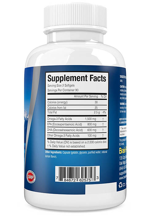 Brain Power Plus Omega 3 Ingredients