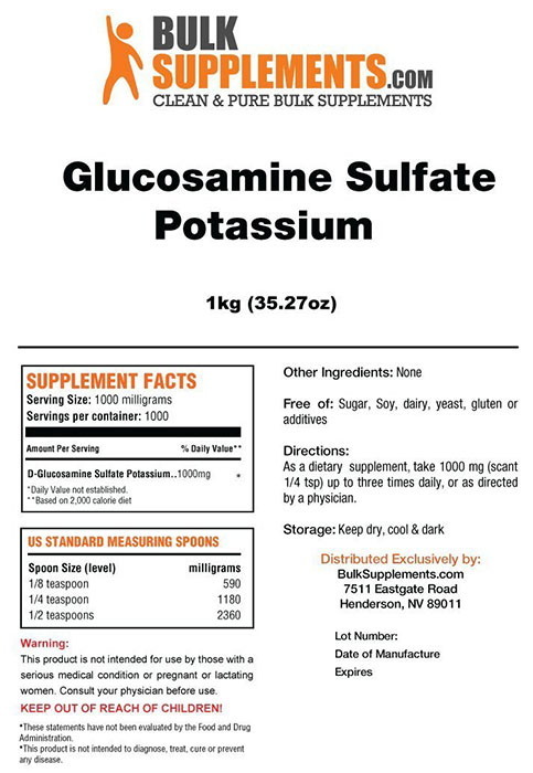Bulk Supplements Glucosamine Ingredients