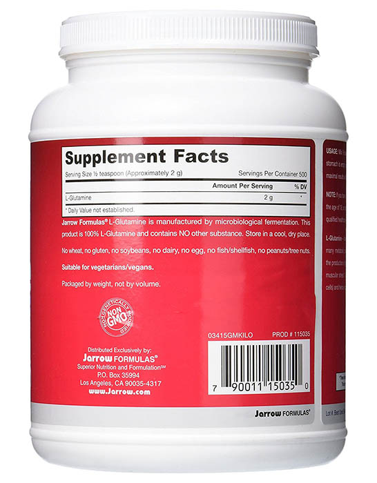 Jarrow Formulas L-Glutamine Ingredients