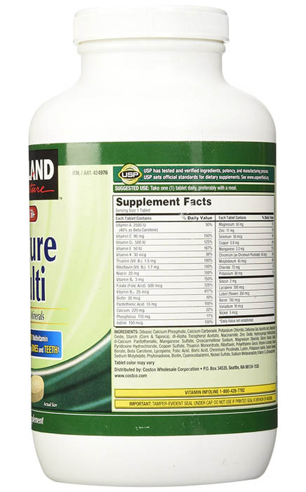 Kirkland Signature Mature Multi Ingredients
