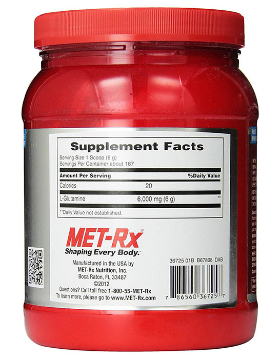 MET-Rx L-Glutamine Ingredients