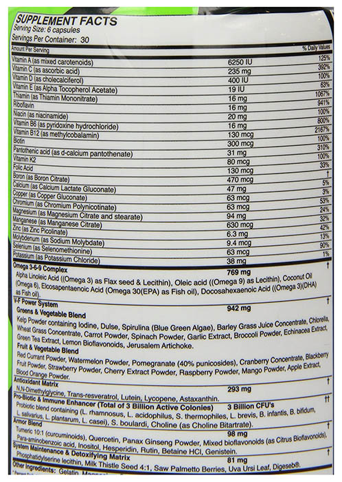 MusclePharm Armor-V Ingredients