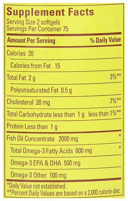 Nature Made Fish Oil Ingredients