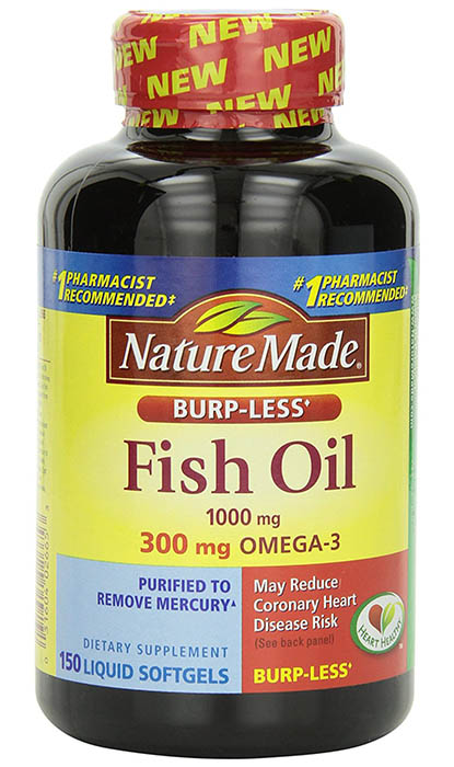 Nature Made Fish Oil Omega-3 Softgel (Burp-Less) Supplement Review