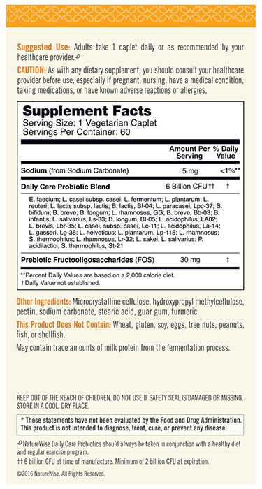 NatureWise Daily Care Ingredients