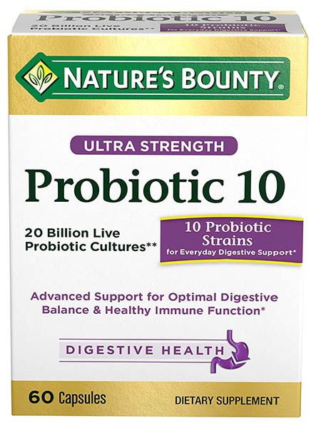 Nature’s Bounty Probiotic-10 Ultra Strength Supplement Review