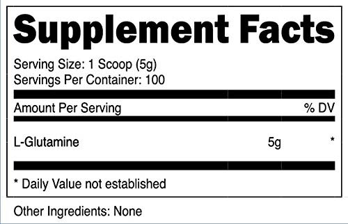 Nutricost L-Glutamine Ingredients