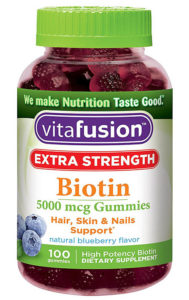 Vitafusion Biotin Gummies 5,000 mcg Extra Strength Supplement