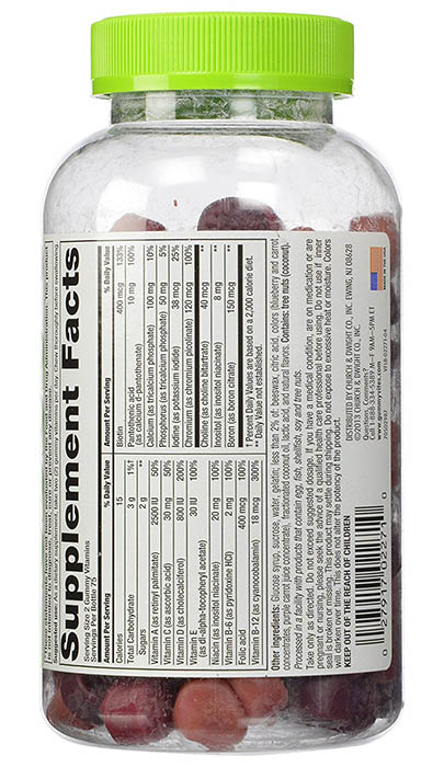 Vitafusion Women's Gummy Multivitamin Ingredients