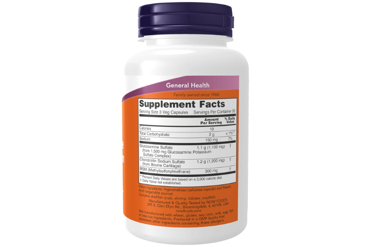 NOW Foods Glucosamine Ingredients