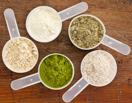 Hemp protein powder supplements