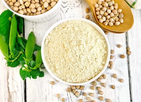 Pea protein powder supplements