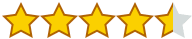 4.5 Star Review Rating