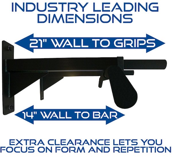 Ultimate Body Press Wall Mount Pull Up Bar Dimensions
