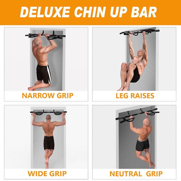 Exercises that can be performed using the Yes4All Wall Mounted Chin Up Bar