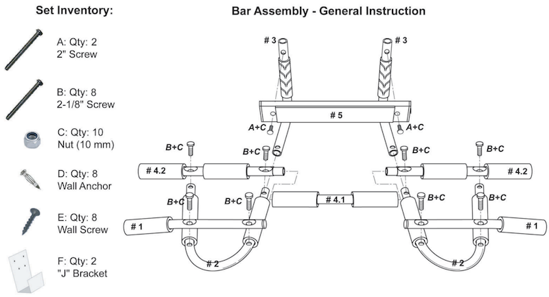 Yes4All Deluxe Chin Up Bar Instructions
