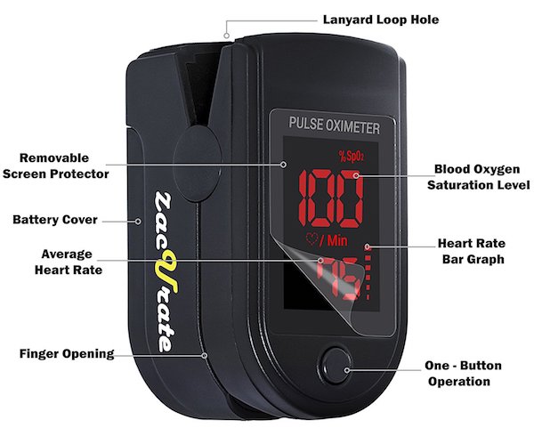 Zacurate 500DL Pro Series Fingertip Pulse Oximeter