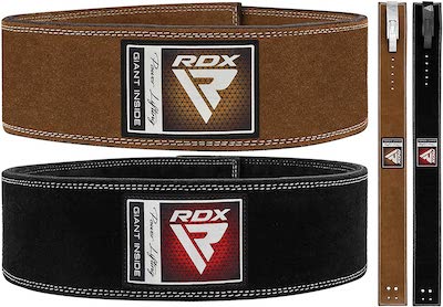 The RDX 4 Inch Powerlifting Leather Gym Belt
