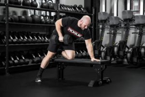 Man performing single-arm row
