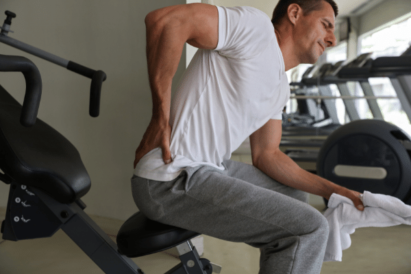 Man with back injury