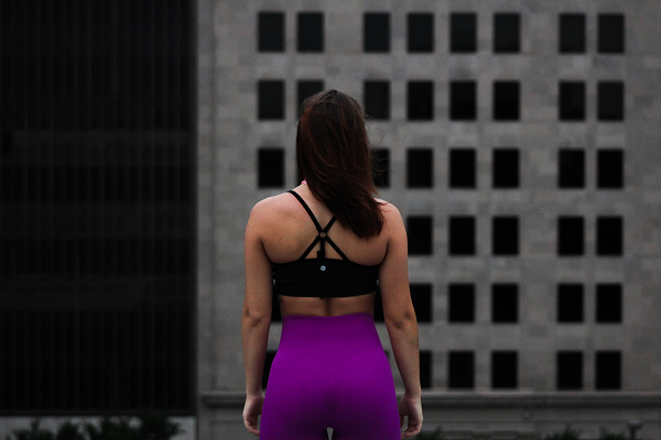 Woman in exercise gear