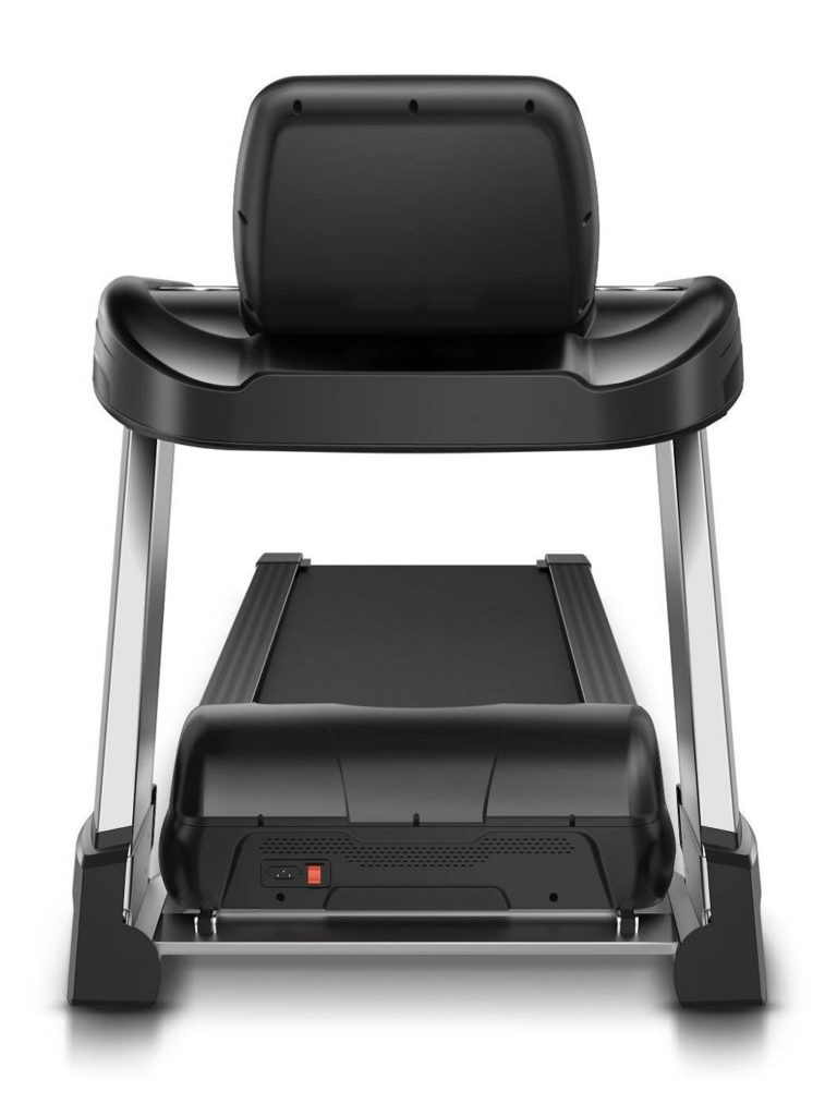 Front view of folding treadmill
