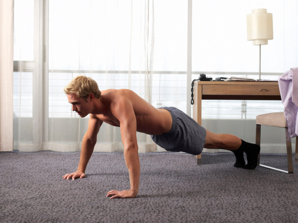 man doing push-ups