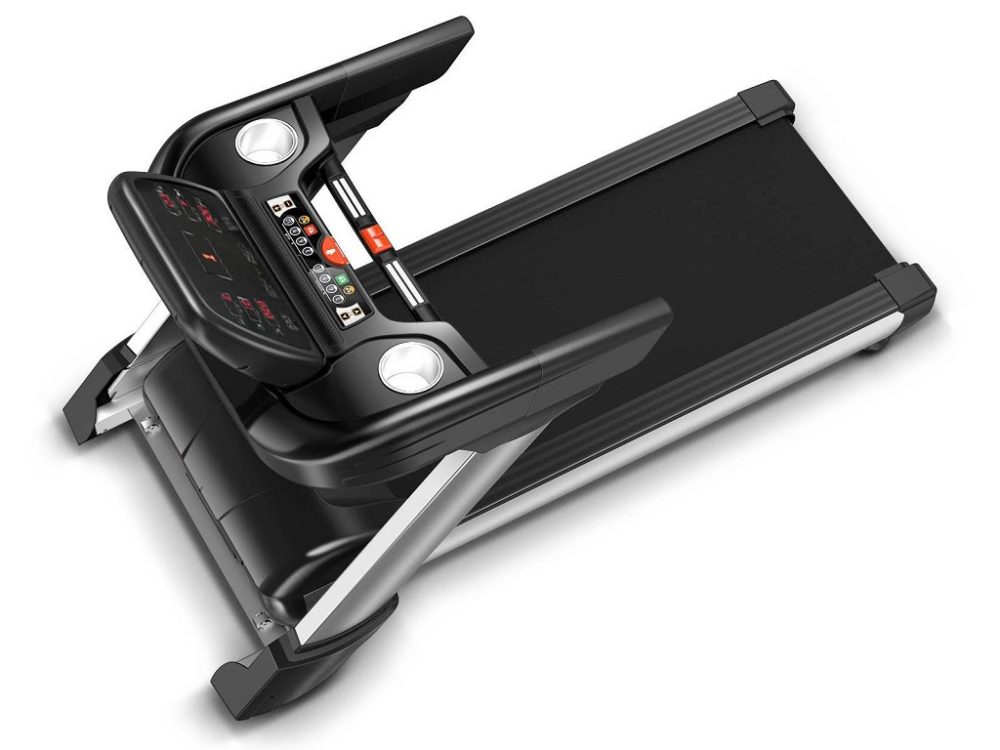 Birds eye view of the French Fitness folding treadmill