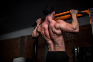 man doing pull up exercise