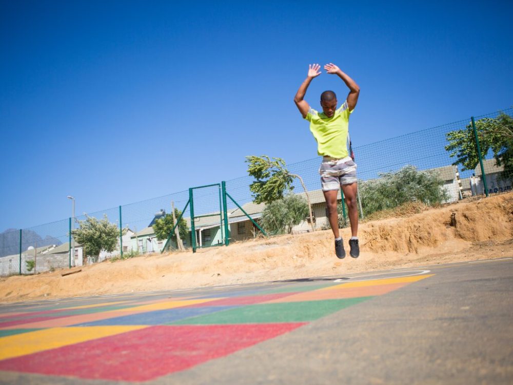 young man training basic calisthenics