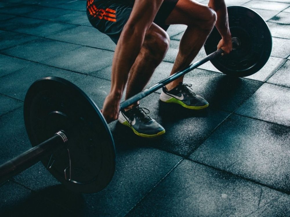 man about to deadlift