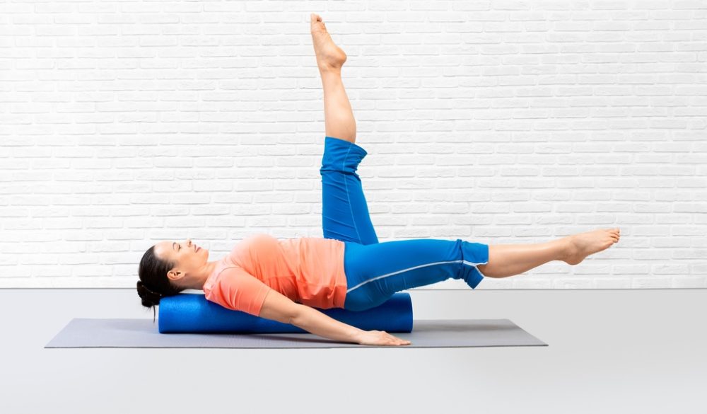 Woman enjoying best foam roller