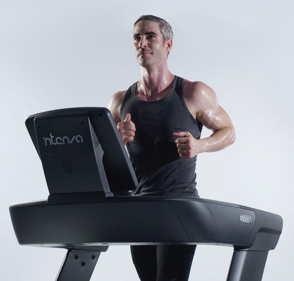 Close up of treadmill console
