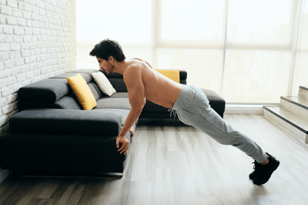 Reverse grip push up calisthenics bicep exercise