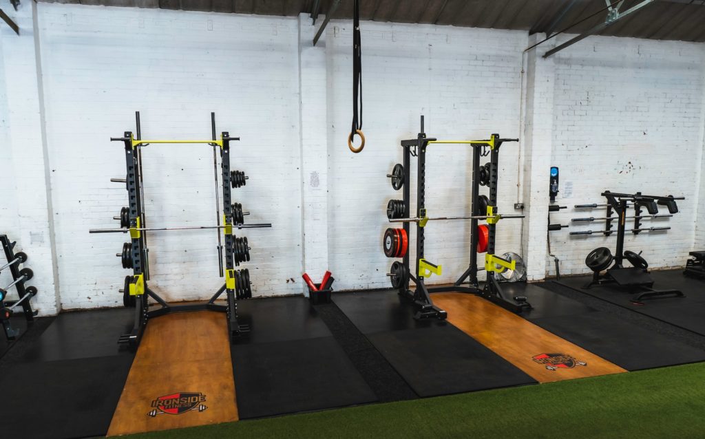 Squat racks side by side