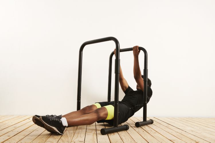 Body Row Using Dip Bars